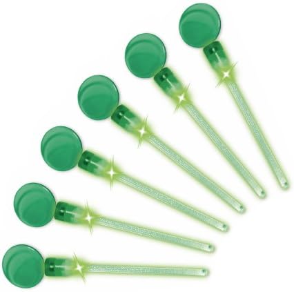 Buztronics 6 Green Light-Up Stirrers