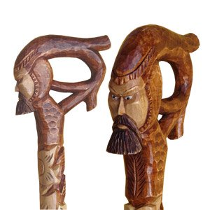 Carved Walking Stick - Nobleman