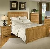 American Woodcrafters Casual Wood Weathered Stain 5/0 Panel Bed
