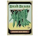 green bean metal garden sign - retro look - a great birthday present or wall art for the outdoors or even inside the house