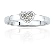 10k Choice of White or Yellow Gold Diamond Heart Ring (.05 cttw, J-K Color, I2-I3 Clarity)