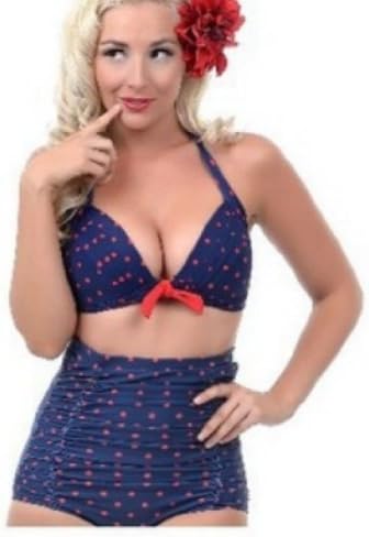 PrettyGirl High Waisted Bottom swimsuits Push Up High Waist Bikini Set (Medium, GY001-purple)