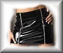 Patent Double Zip Skirt Front Zipper Openings Color Black/Black Size Small
