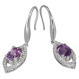 Goldmaid Damen-Ohrringe PremiumShine 925 Sterlingsilber 2 Amethyst 52 Zirkonia PS O4076S