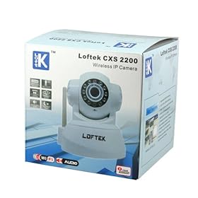 High Quality Loftek Genuine wireless/wired ip camera Pan&Tilt with night/day vision and Dual way audio,compatible with Mac,Windows and Iphone,White
