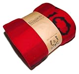Polo Ralph Lauren Double RL RRL Mens Lambswool Red Black Western Blanket