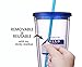 Cupture Classic Insulated Double Wall Tumbler Cup with Lid, Reusable Straw & Hello Name Tags - 24 oz, 2 Pack (red/blue)