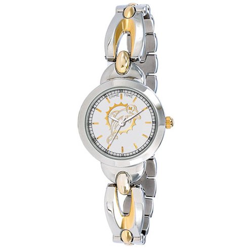 Game Time GTW-NFL-ELE-MIA Miami Dolphins NFL Ladies Elegance Series Watch