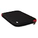 Dual Mesh Neoprene Layer Netbook Sleeve Case - Black with Red for Gateway LT3200 11.6...