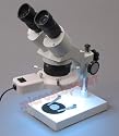 Binocular Stereo Microscope 20X-40X with fluorescent ring light