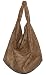 "The Vked" Sexy, Slouchy Vegan Handbag. Available in 9 Sensational Colors! (Tree Skin Coffee)