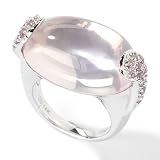 14K White Gold Pink Quartz & Pink Tourmaline Ring