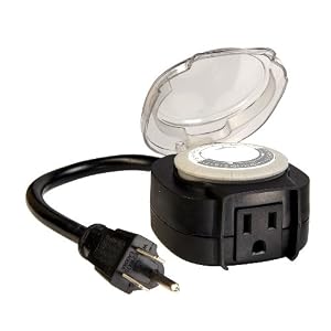 Westek TM11DOLB Outdoor Daily Timer with Grounded Outlet, Black by Westek