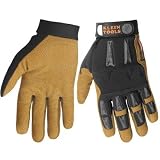 Klein Tools 40067 K4 Journeyman Leather Work Gloves, Medium