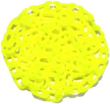 100 PC YELLOW SMALL C CHAIN LINK PLASTIC NEON TOY BIRD FOOT PART KID