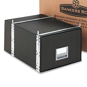 New-Bankers Box 00512 - StaxOnSteel Storage Box Drawer, Legal, Steel Frame, Black, 6/Carton - FEL00512