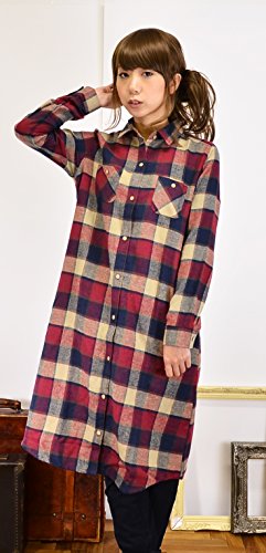 [アンドイット] and it_ チェック柄ロングシャツワンピース