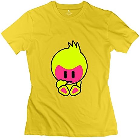 OXL Women's Basby 2 Tiny Figure Cotton T-Shirt Yellow S
