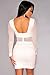 Kearia Womens Sexy Mesh See Through Sheer Block Long Sleeves Clubwear Mini Dress