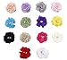 Cloris 14pcs Assorted Colors Handmade Mini Chiffon Flowers for DIY Headbands Clips