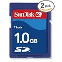 Sandisk 2-PACK: 1GB SD Secure Digital Card (SDSDB-1024-A11, Retail Packages!)