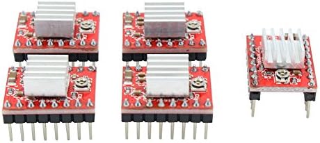 3DTOP A4988 Stepper Motor Driver Module with Heat Sink for 3d Printer Reprap 5 Pcs