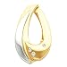 14K Two-Tone Gold Diamond Pendant/Slide - 0.05 Ct. (ALSO AVAILABLE WITH GEMSTONES)