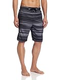 Laguna Mens Surf And Sand Elastic Waist Boardshort, Black, Large