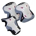 Girls Junior Knee Pads, Elbow Pads & Wrist Guards - Triple Pad  Set AC750G - White - Small (4-7yrs)