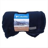 Columbia, Signature Collection, Coral Fleece Throw, Navy Blue