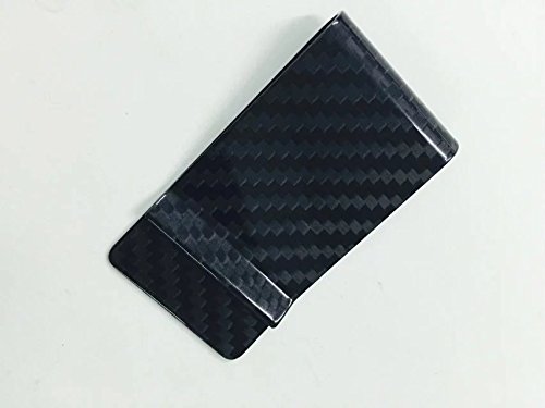 MGCFTan Money Clip Glossy Carbon Fiber Credit Card Business Card Holder 3K twill