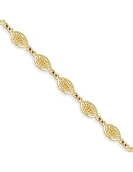 14k Polished Filigree Bracelet, Best Quality Free Gift Box Satisfaction Guaranteed