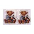 Blue Jean Teddy Bear Comforter and Quilt Clips