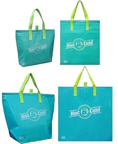 Insulated Tote Bag Variety 4 Pack, Aqua