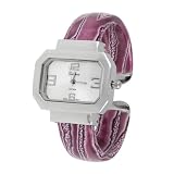 Geneva Platinum Ladies Rectangle Cuff Watch by Geneva