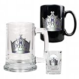 NHL Los Angeles Kings 15-Ounce Tankard, 15-Ounce Ceramic Mug & 2-Ounce Shot Glass Set - Primary Logo