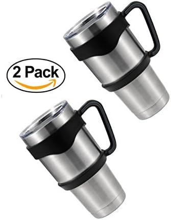 Set Of Two (2) Xtreme Handles For 30 oz YETI Rambler, RTIC Tumbler, SIC Cup, Ozark Trail And Other 30 oz Tumblers (Black Handles Only)