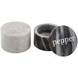 Thirstystone Marble Salt and Pepper Pinch, Black/White