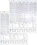 2 Panel White Lace Cafe Curtain 56"W x 30"H