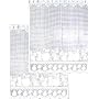 2 Panel White Lace Cafe Curtain 56"W x 30"H