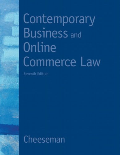 contemporary business and online commerce law 7th edition myblawlab series