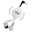 Pyle PHRT32WT Ultra Slim Super Bass Retractable In-Ear Earbud Stereo Headphones for iPod/MP3/Any Media Player (White)