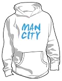 Manchester City Basic Logo Soccer Hoodie, Adult Small - White