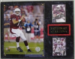 Matt Leinart unsigned Arizona Cardinals 8x10 Photo and 2 Card Plaque
