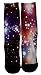 Kalily Custom Cushioned Galaxy Crew Socks with Design - Multi Colors