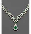 14k Gold Emerald (8-1/3 ct. t.w.) & Diamond (1-1/5 ct. t.w.) Necklace