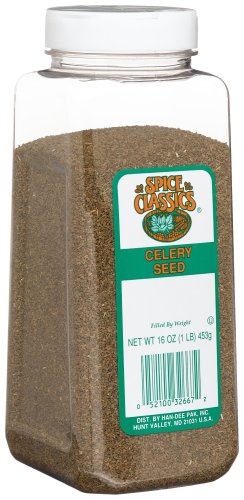 Spice Classics Celery Seed, 16-Ounce Plastic Bottle (Pack of 6)