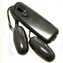 Hidden Flower Portable Jet Black Dual Bullet Vibrator