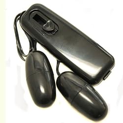 Hidden Flower Portable Jet Black Dual Bullet Vibrator