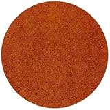Orange 5' Round Shag Rug